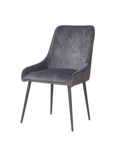 Charcoal Grey Henley Velvet Chair