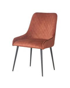 Orange Rust Henley Velvet Chair