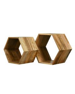 Geo Light Mango Hexagon Nest of Tables