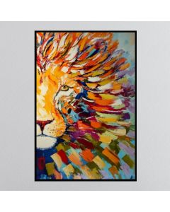 Abstract Lion Wall Art - Large - In Stock