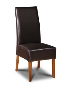 Brown Madrid Leather Dining Chair