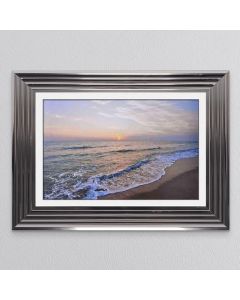 Beach Shoreline Framed Art  - In Stock