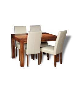Small Cube Dining Table & 4 Barcelona Chairs