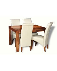 Small Cuba Dining Table and 4 Rollback Chairs