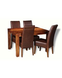 Small Cube Dining Table & 4 Madrid Chairs