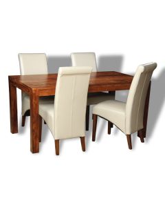 Cube Dining Table & 4 Rollback Chairs