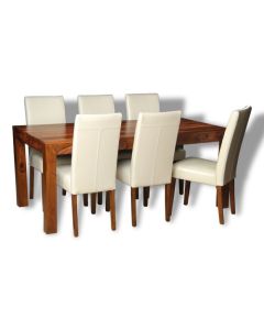 Cuba Dining Table and 6 Barcelona Chairs