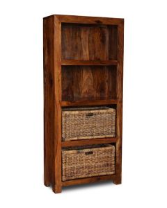 Cuba Bookcase With Baskets - In Stock