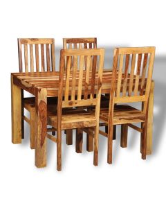 Cuba Light 120cm Dining Table & 4 Jali Chairs (Chairs Due 30th January)