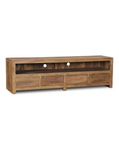 Cube Natural 200cm 4 Drawer TV Unit - In Stock
