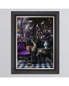 Curiosity Stag Framed Art - In Stock
