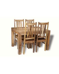 Light Dakota 120cm Dining Table & 4 Dakota Chairs - In Stock