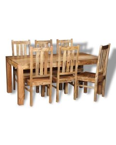 Dakota Light 180cm Dining Table & 6 Dakota Chairs - In Stock