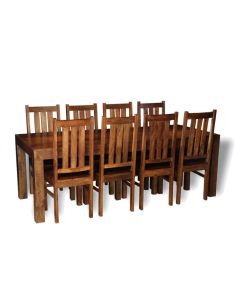 Dakota 220cm Dining Table (Due 10th June) & 8 Dakota Chairs (In Stock)