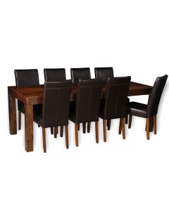 Dakota 220cm Dining Table & 8 Barcelona Chairs