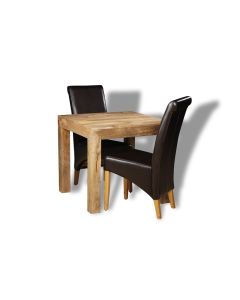 Light Dakota 80cm Dining Table (Due 10th April) & 2 Rollback Chairs (In Stock)