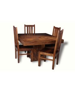 Dakota Cube Dining Table & 4 Dakota Chairs - In Stock
