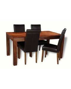 Dakota 160cm Dining Table and 4 Barcelona Chairs