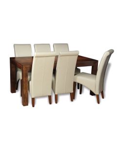 Dakota 160cm Dining Table & 6 Rollback Chairs