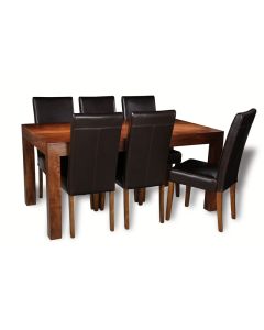 Dakota 160cm Dining Table & 6 Barcelona Chairs