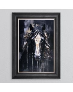 Golden Horse Framed Art - In Stock