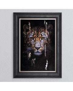 Golden Leopard Framed Art - In Stock