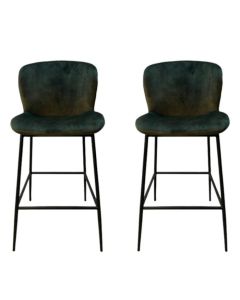 Green Velvet Bar Stools