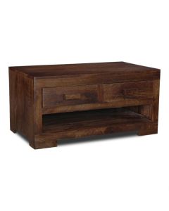 'Water Damaged' Mango Wood 2 Drawer Cofee Table (WD14)