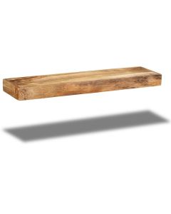 Light Mango Wood Medium Floating Shelf - In Stock