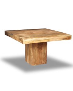 Light Mango Wood 120cm Cube Dining Table - In Stock