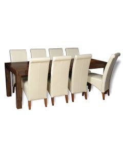 Mango 220cm Dining Table & 8 Madrid Chairs