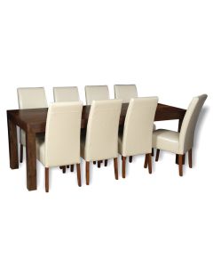 Mango 220cm Dining Table & 8 Madrid Chairs