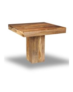 Light Mango Wood 90cm Cube Dining Table