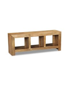 Light Mango Wood 3 Hole Storage Unit