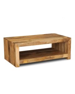 Light Mango Wood Open Coffee Table