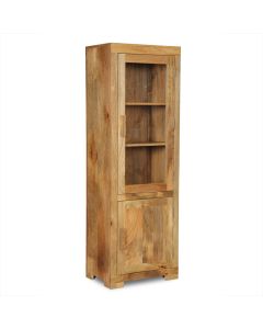 Light Mango Wood Display Cabinet