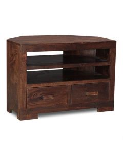 Mango Wood 85cm Corner TV Unit
