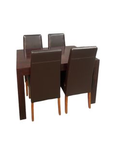 Mango Wood 120cm Dining Table & 4 Madrid Dining Chairs