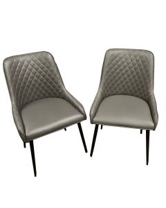Henley Faux Leather Graphite Chairs