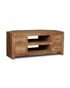 Cube Natural Corner TV Unit