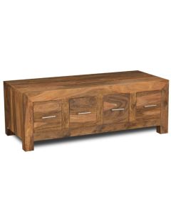 Cube Natural 4 Drawer Coffee Table