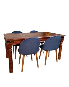 Jali 160cm Dining Table & 6 Zena Dining Chairs