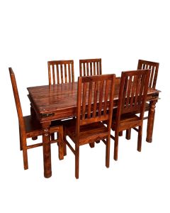 Jali 160cm Dining Table & 6 Jali Dining Chairs