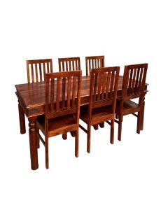 Jali 180cm Dining Table & 6 Jali DIning Chairs