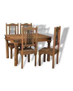 Jali Natural 120cm Dining Set