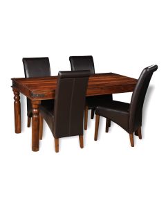 Jali Dining Table & 4 Rollback Chairs