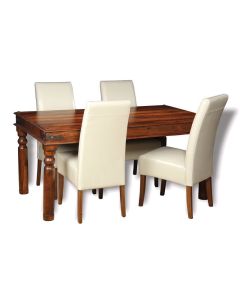 Jali Dining Table & 4 Madrid Chairs