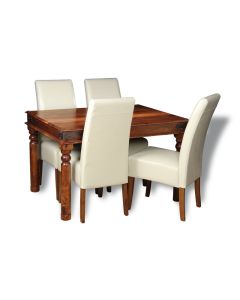 Small Jali Dining Table & 4 Madrid Chairs