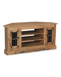 Jali Natural 114cm Corner TV Unit - In Stock