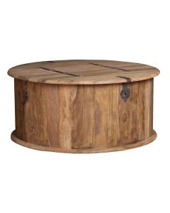 Jali Natural Round Trunk Coffee Table